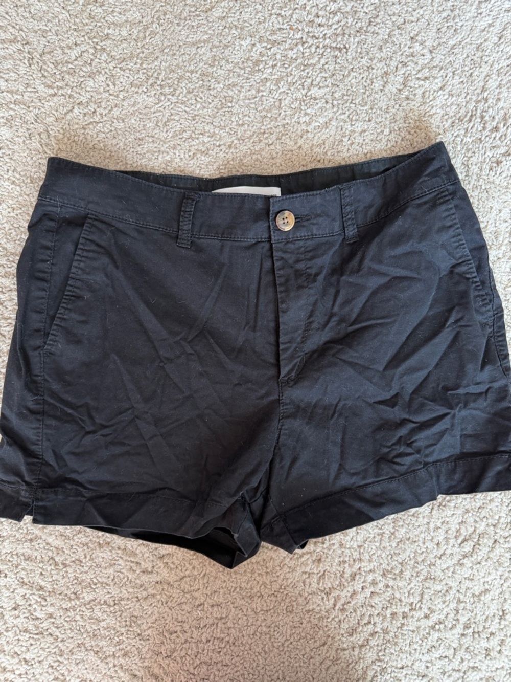 Old Navy Black High-Rise Chino Shorts